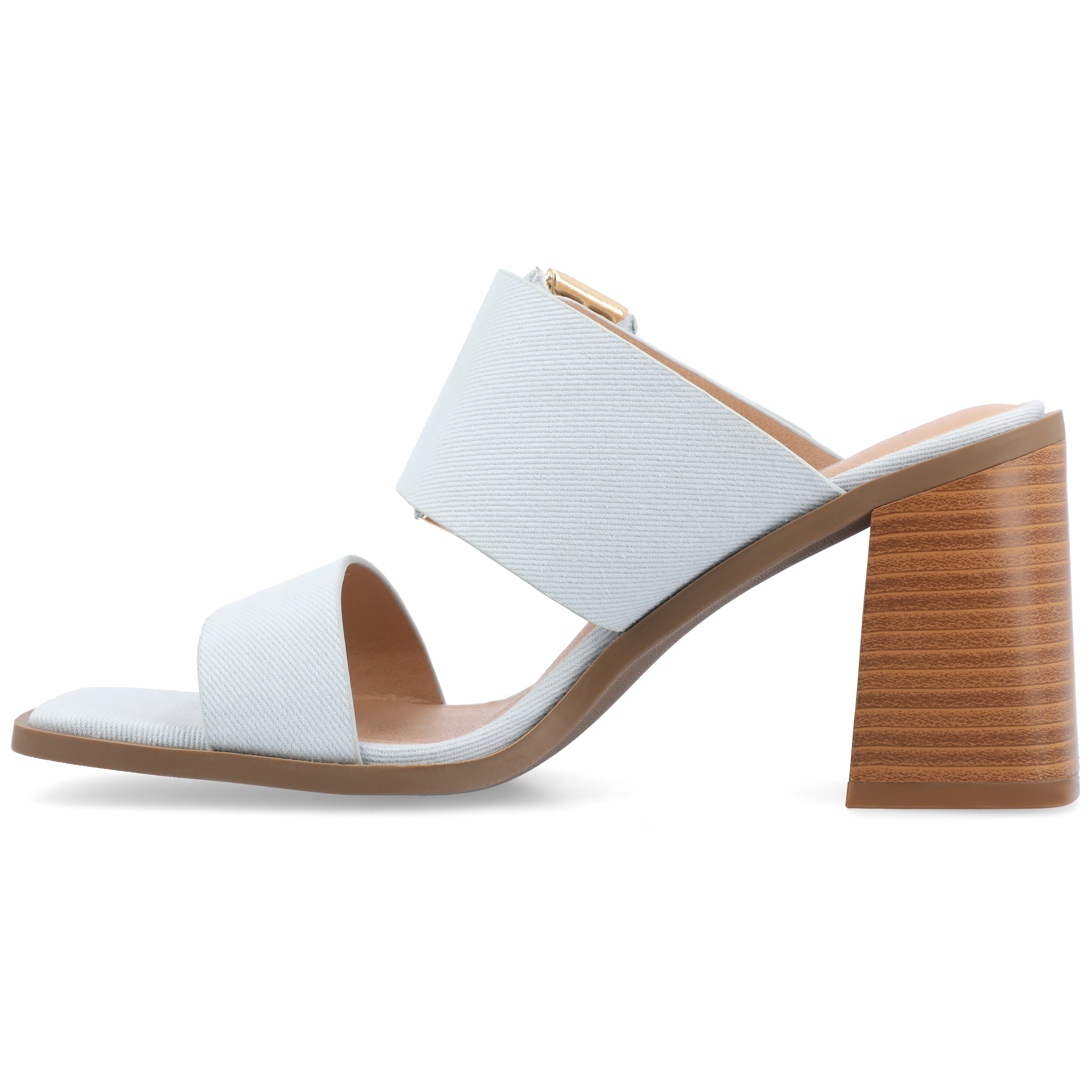 Journee Womens Junie Slip On Double Strap Dress Sandals