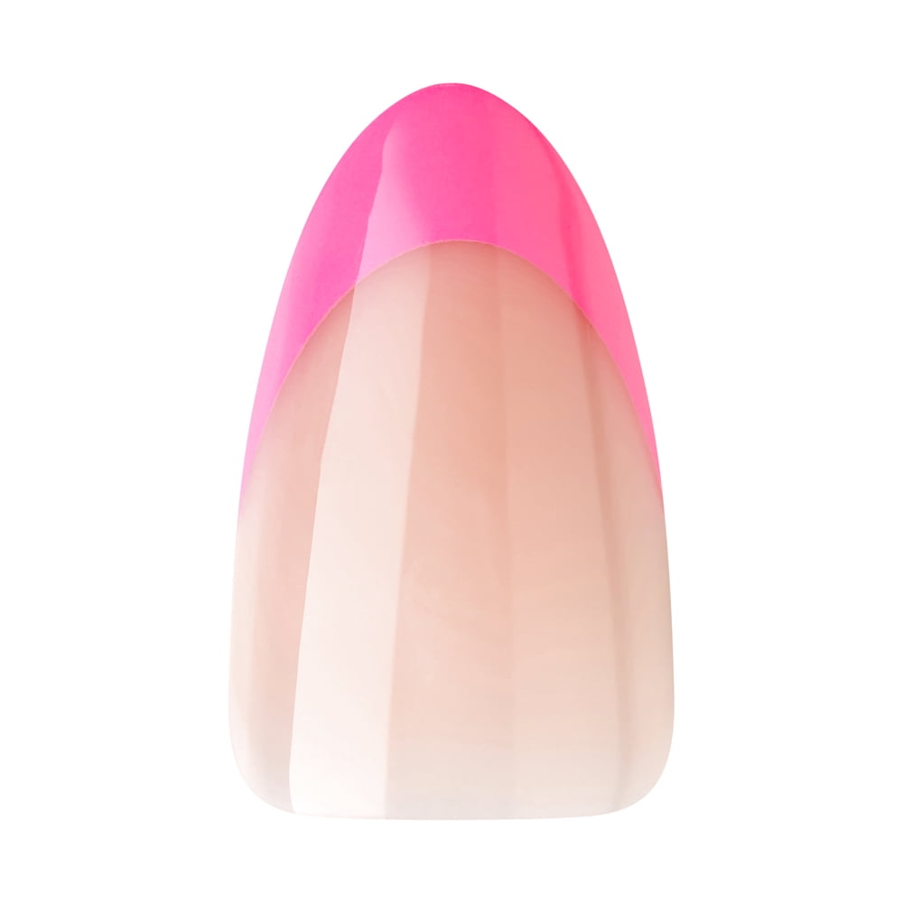 KISS Salon Design Press-On Nails, 'Mood on fleek', Pink, Medium Almond, 27 Ct.