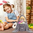 thumbnail image 1 of Mashaouyo Event Party Decor Portable Storage Bow Basket Basket Easter Rabbit Bucket Decoration Home Textile Storage, 1 of 4