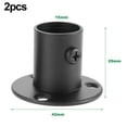 thumbnail image 1 of Lefu 2pc 19-32mm Steel Wardrobe Bracket Flange Rail Rod Pole Socket End Support Decor, 1 of 7