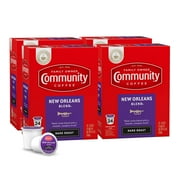 Community Coffee New Orleans Blend Medium-Dark Roast Single Serve K-Cup Coffee Pods, Box Of 24 Pods (Pack Of 4)