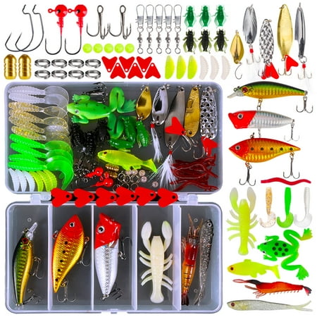 Bingirl 78 Pieces Fishing Lures Kit With Tackle Box For Saltwater  Freshwater Fishing Accessories For Bass Trout Salmon 
