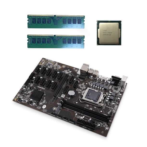 Matsuzay Placa base de computadora de velocidad rápida DDR4 LGA1151 placa de minería 4 pines 24 pines puerto de alimentación piezas de actualización Kits de mantenimiento de impresoras No.04