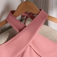 thumbnail image 4 of WOYY Girls Fashion Sleeveless Halter Dress Tiered Swing Party Midi Dress, Pink, Sizes 7-12, 4 of 8