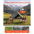 thumbnail image 4 of KFFKFF Canvas Bell Tent, 4-Season 13.12 ft Yurt Tent for Camping with Stove Jack, Breathable Canvas for 4 People, Detachable Zipped Floor, Ideal for Family Camping, Glamping, Outdoor Events, 4 of 9