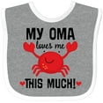 thumbnail image 3 of Inktastic Oma Loves Me Grandson Boys or Girls Baby Bib, 3 of 4
