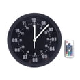 thumbnail image 4 of Miumaeov 10in Light Wall Clocks Battery Operated USB 12/24 Hour System 7 Colors/Light-Sensing for Living Room Decor/Kitchen/Bedroom, 4 of 12