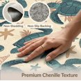 thumbnail image 6 of ODIKA 8'x10' Washable Area Rug Turtle Ocean Starfish Border Entry Themed Teal Beachy Nautical Flowing Dynamic for Living Room, Under Sectional, Family , Durable, Non-Slip, 6 of 7