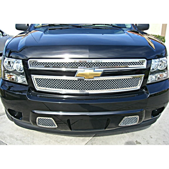 APS 2007 - 2014 Chevy Avalanche 2.5 mm Stainless Steel Mesh Grille, Chrome Plated, Automotive Grille