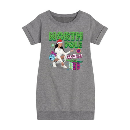 

Lay Lay - North Pole Or Bust - Toddler And Youth Girls Fleece Dress