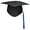C, variant on Graduation Mortarboard - Master's Fitted Black Cap Hat Academic N7I6 - Y9J5