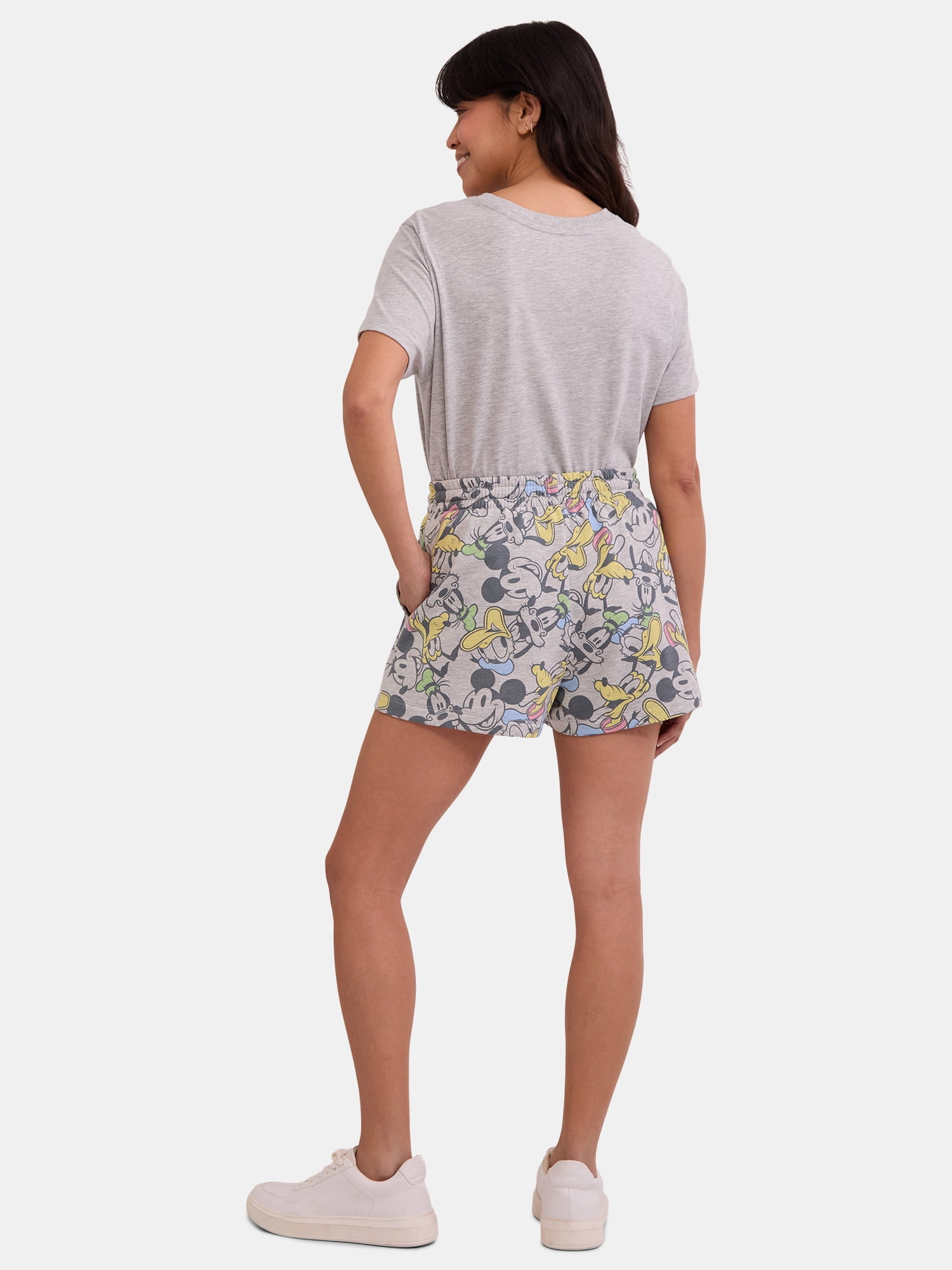 Mickey Mouse and Friends Women's Graphic Tee and Shorts Set, 2-Piece, Sizes XXS-XXL