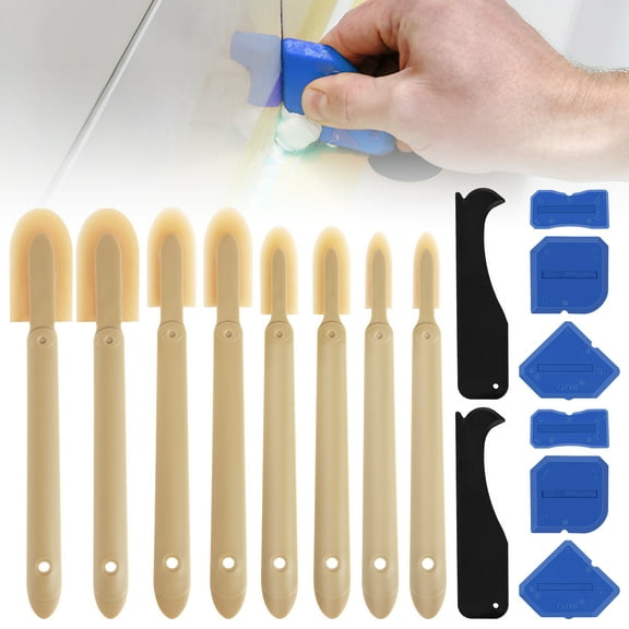 Silicone Caulk Finishing Tool Reusable Caulking Applicator Spatula Multifunction Silicone Caulk Applicator Tool Smooth Grout Sealer Applicator Caulking Tool for Kitchen Bathroom