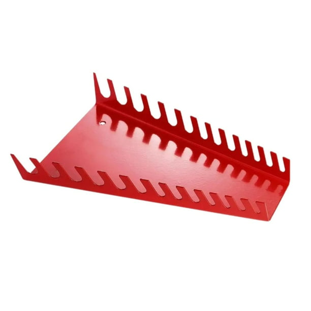 Portaherramientas triangular de metal resistente: organiza llaves y herramientas de ferretería. Ahorra espacio, es ajustable y no se oxida. Ideal para talleres domésticos y profesionales (negro, rojo,