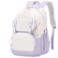 thumbnail image 3 of Waterproof Lightweight Big School Backpack for Campus Use, Breathable Padded Shoulder Strap College Bookbag with Independent Coin Purse Purple, 3 of 7