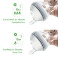 thumbnail image 3 of Set de biberones haakaa Gen.3 de vidrio natural de 125 ml y 180 ml, 3 of 8