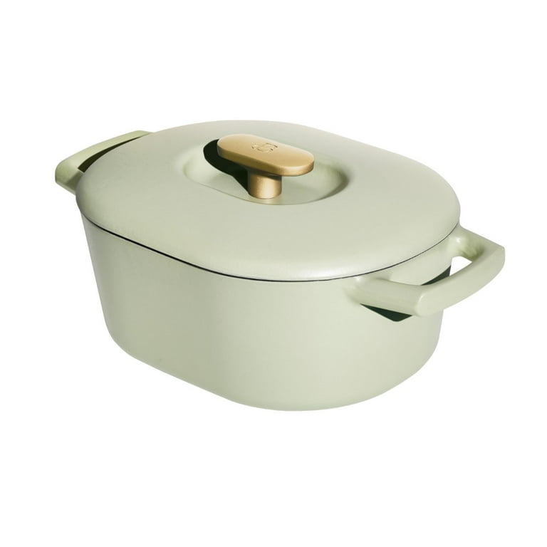 Bruntmor Olive Green Enameled Cast Iron Dutch Oven With Handles, Lid,  Non-stick Coating And Steel Knob Cover, 6.5 Quart : Target