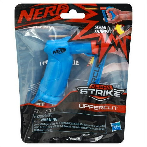 Nerf Alpha Strike Uppercut Blaster Assorted Color -- Includes 1 Official Nerf Elite Dart (Blue)