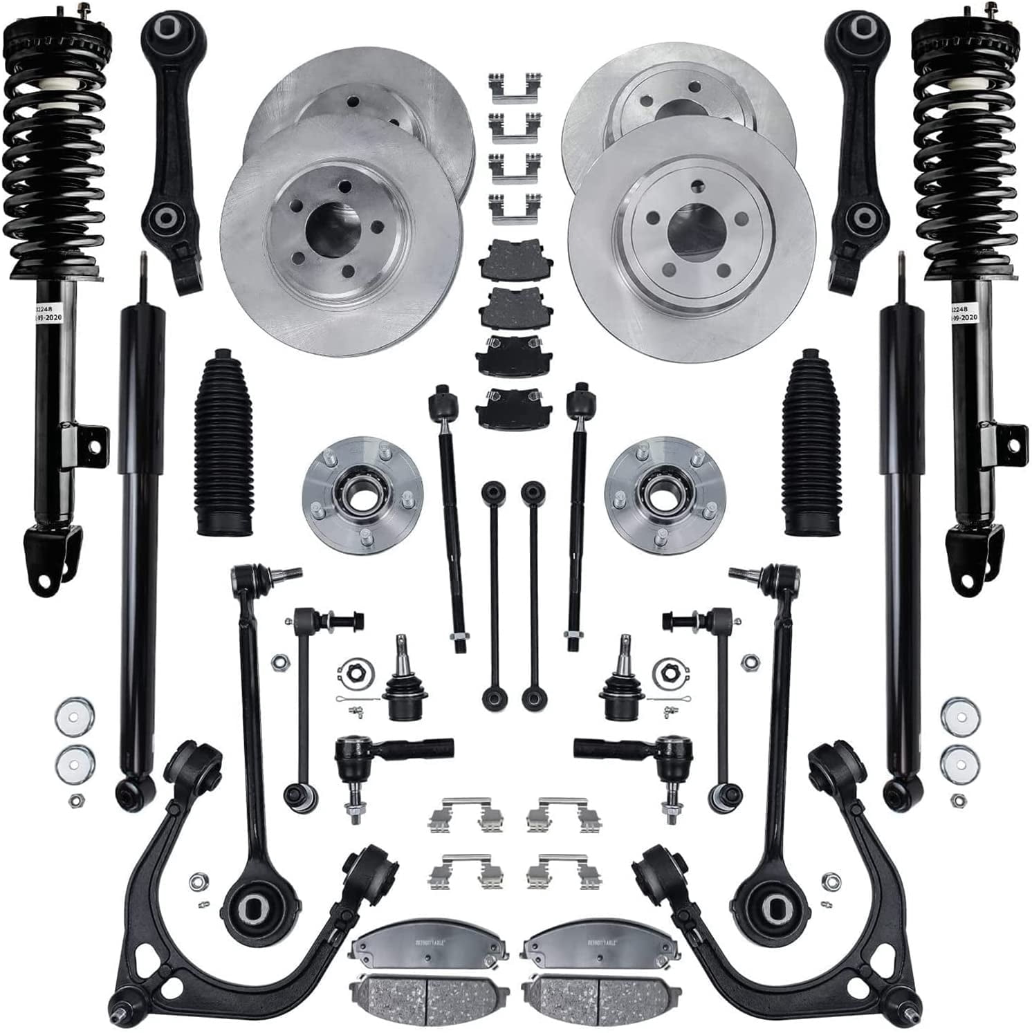 Detroit Axle - 34pc Brake Suspension Kit for Chrysler 300, Dodge 