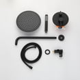 thumbnail image 5 of 10" Shower Head+Handheld Showerheads,Wall Mounted Shower Faucet Set for Bathroom With Rain shower overhead,Ceramic valve,Suction Cup Holder, 59in Hose, Adjustable water flow,Stainless steel-matt black, 5 of 5