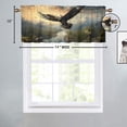 thumbnail image 4 of Flying Bald Eagle Window Curtain Valances Nature Forest Wildlife Eagle Window Valance for Living Room Bedroom, Kitchen Valance Rod Pocket Window Curtain 54 by 18 in, 1 Panel, 4 of 6