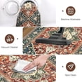 thumbnail image 4 of Washable Runner Rug, 3x8 Non-Slip Boho Vintage Hallway Rug with Rubber Backing, Low Pile Faux Wool Distressed Carpet Runner for Bedroom, Kitchen, Laundry, Entrance, 4 of 5