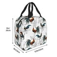 thumbnail image 4 of Kdxio Cool Chicken Print Insulated Lunch Bag,Reusable Tote Lunch Box for Women Men,Leakproof Cooler Lunch Bags for Work Office Travel Picnic, 4 of 6