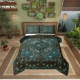 thumbnail image 1 of Erosebridal Green Snake Bedding King Comforter Set,Boho Flower Bedding Sets King with Comforter,Ultra Soft Reversible Comforter Sets King Size,Animal Room Decorative,3pcs, 1 of 8