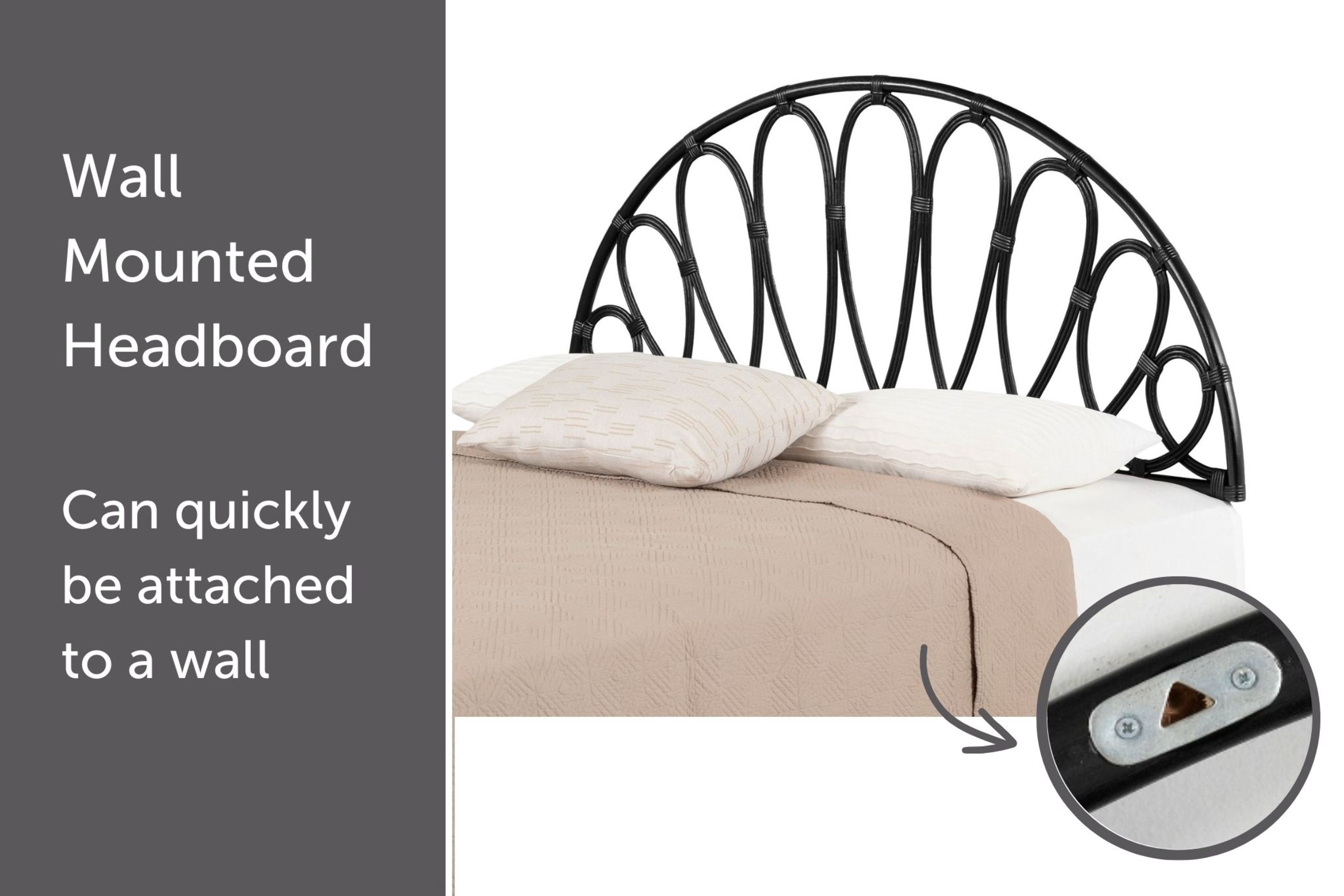 South Shore Hoya, Bohemian Harmony Headboard, Full/Queen Black