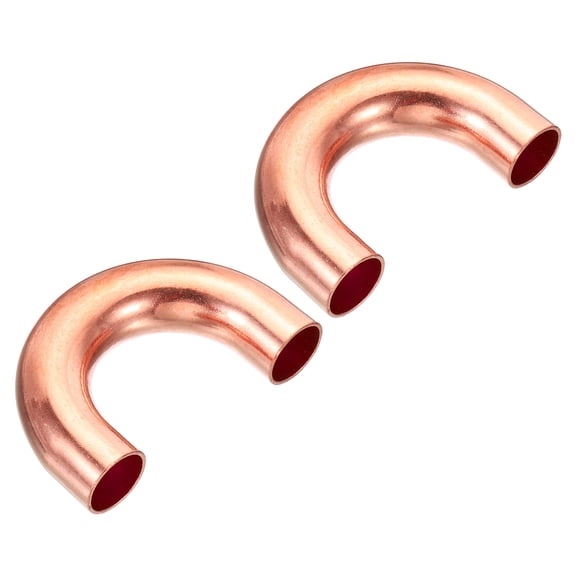 Uxcell 3/4 Inch OD 78x51mm Elbow Copper Pipe Fitting 180 Degree U Shape Welding Sweat Solder Connection 2 Pack