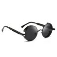 thumbnail image 2 of Gafas de sol de moda, gafas de sol redondas de metal, para hombre, gafas de sol redondas de metal, gafas de sol Steampunk, claridad notable, 2 of 9