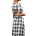 thumbnail image 1 of Sonducket Vestido de rejilla Elenxs Ropa de verano de mujer de manga corta Prendas para la parte del cuerpo blanco+negro M Sonducket AP001223-22, 1 of 1