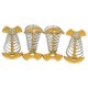 thumbnail image 2 of 4pcs Fishbone Tent Nails Aluminum Alloy Stainless Steel Extended Plank Floor Canopy Stakes with Spring Gold, 2 of 5