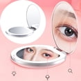 thumbnail image 4 of Espejo de maquillaje compacto Yuyangstore portátil blanco, 4 of 8