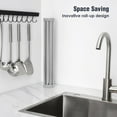 thumbnail image 3 of Ikerall 17.7" x 15.5" Roll Up Dish Drying Rack Over Sink Drying Rack Sink Cover Kitchen Sink Accessories Gadget Multipurpose Organizer Foldable Stainless Steel Drainer (Grey), 3 of 8