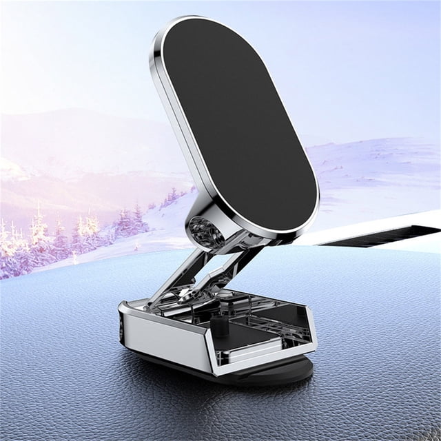 TopLLC Foldable Magnetic Car Phone Mount Traceless Glue Fixed Base Universal Dashboard Windshield With 2 Strong Magnets Block For Phone on Clearance