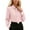 Pink, variant on Women's Solid Color Casual Tie Long Sleeve French Shirt Office Work Blouses