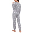 thumbnail image 4 of MINTREUS Womens Pajama Set Long Sleeve Sleepwear Nightwear Soft Pjs Lounge Sets With Pockets, 4 of 8