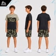 thumbnail image 2 of RBX Boys Athletic Outfit Lightweight Breathable Active Shirts and Basketball Shorts 3 Piece Set, 2 of 7