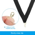 thumbnail image 4 of Uxcell Award Neck Ribbons with Snap Clips, Polyester Striped Medal Lanyards Ribbon, Black 20Pcs, 4 of 6