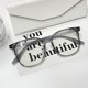 thumbnail image 4 of Gafas cuadradas con filtro de luz azul para hombre y mujer, gafas para ordenador con bloqueo UV y lentes transparentes., 4 of 5