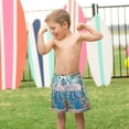thumbnail image 4 of FORMRS Boys Swim Trunks Quick Dry Mesh Liner Boardshorts Sizes XS-XL, Blue Sea, 4 of 7