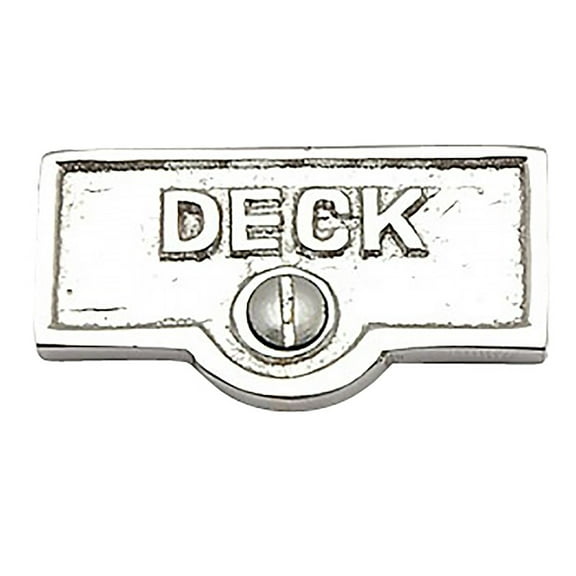 Renovators Supply Switch Plate Tags DECK Name Signs Labels Chrome Brass Traditional Engraved Wall Light Switch Cover Labels Tarnish-Resistant Finish
