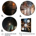 thumbnail image 3 of Designart "At Night Charlotte Cityscape art painting III" Cityscapes Floater Framed Wall Decor, 3 of 7