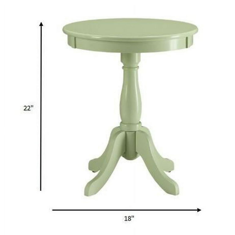Light Green Solid Wooden Pedestal Side Table Light Green Solid Wooden Pedestal Side Table