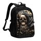 thumbnail image 1 of Balery Gold Rose Skull Mochila con carga USB para hombre y mujer - Mochila impermeable y antirrobo para laptop con puerto USB para viajes, trabajo, 1 of 7