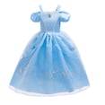 thumbnail image 2 of LOEL Girls Princess Dress Blue Fairy Fancy Dress Birthday Party Dress Up 2-9Y, 2 of 8