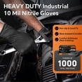 thumbnail image 2 of Guantes de nitrilo UYKKE de 10 mm de grosor, industriales, sin látex, 100 grandes, 2 of 7