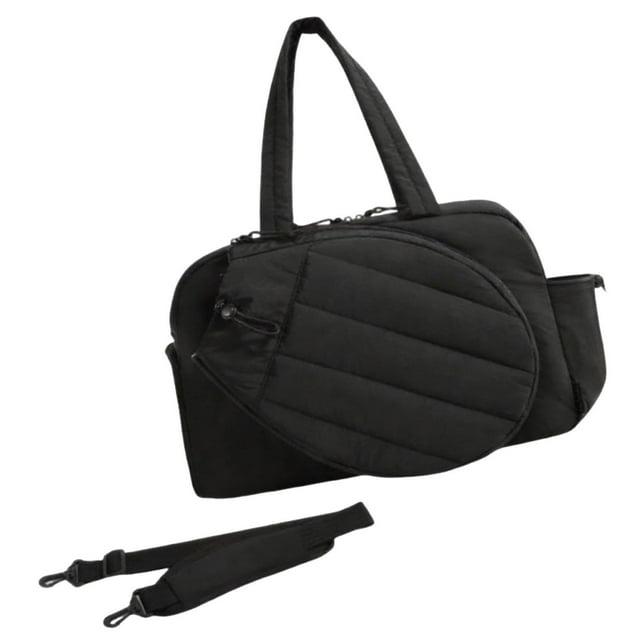 Almencla Tennis Bag 35L Lightweight Gifts Spacious Portable Carry on Weekender Duffel Black