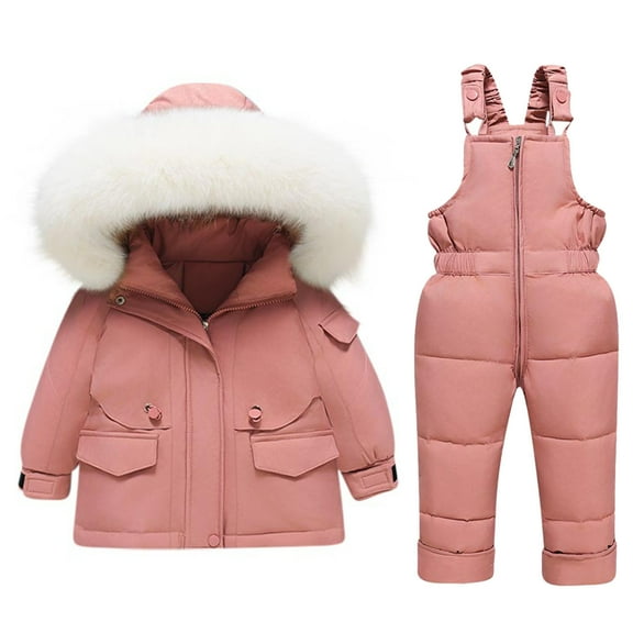 SELONE Kids Snowsuits for Boys Girls Boys Fleece Hoodies Winter Puffer Jacket Windproof Waterproof Jumpsuits 18 Months
